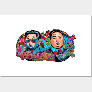 Kim Jong Un graffiti art Posters and Art